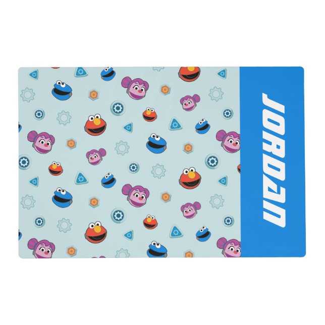 Sesame Street | Mecha Builders Faces | Add Name Placemat (Front)
