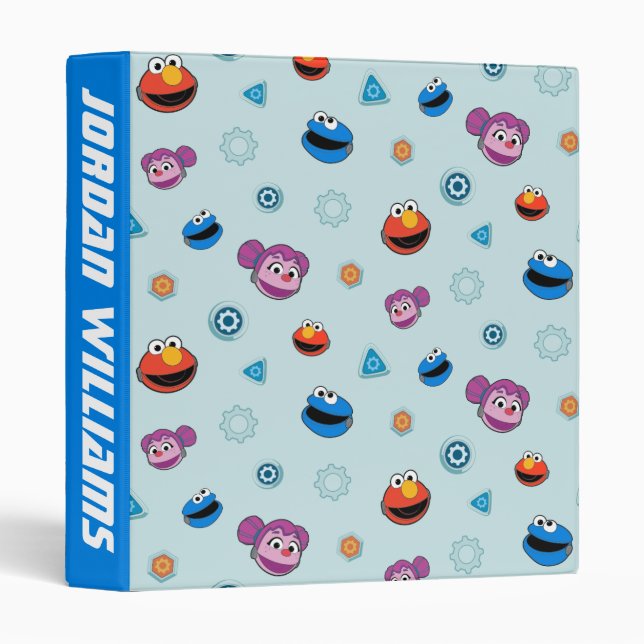 Sesame Street | Mecha Builders Faces Add Your Name 3 Ring Binder (Front/Spine)