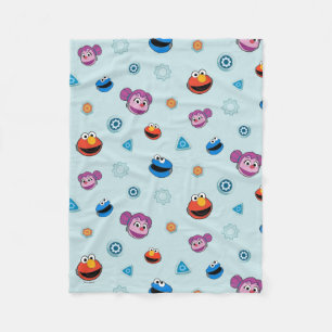 Sesame Street   Mecha Builders Faces Pattern Fleece Blanket