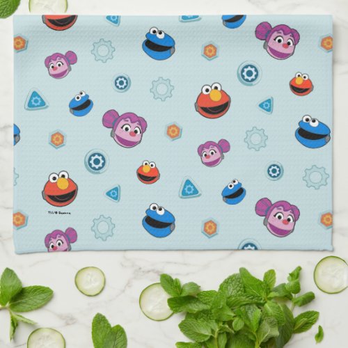 Sesame Street  Mecha Builders Faces Pattern Kitchen Towel