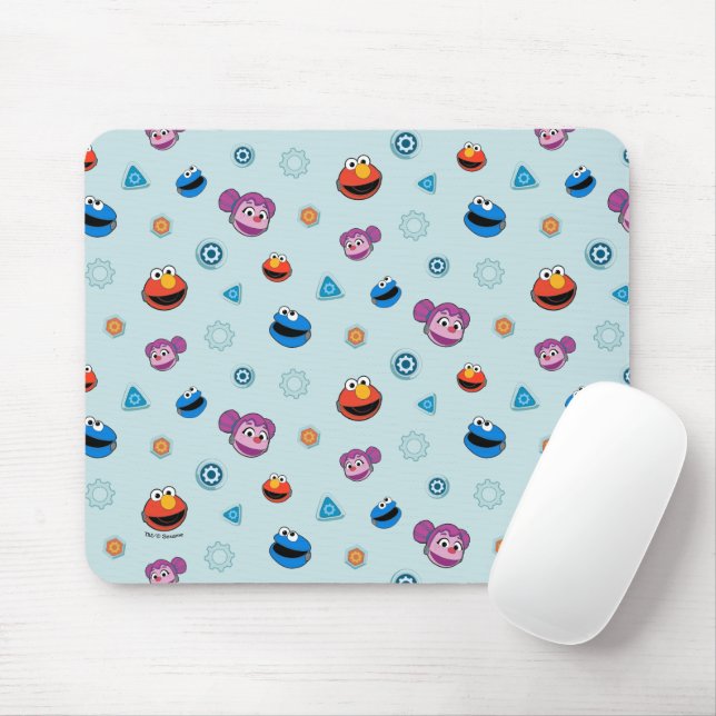Sesame Street | Mecha Builders Faces Pattern Mouse Pad (With Mouse)