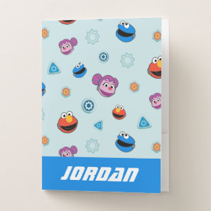 Sesame Street   Mecha Builders Faces Pattern Pocket Folder