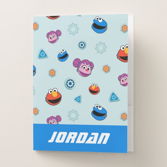 Sesame Street | Mecha Builders Faces Pattern Pocket Folder (Front)