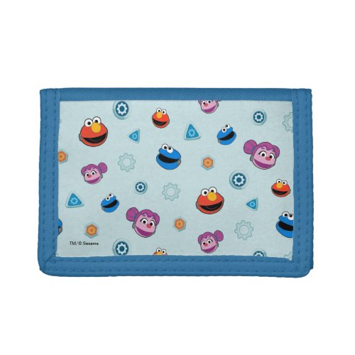 Sesame Street  Mecha Builders Faces Pattern Trifold Wallet