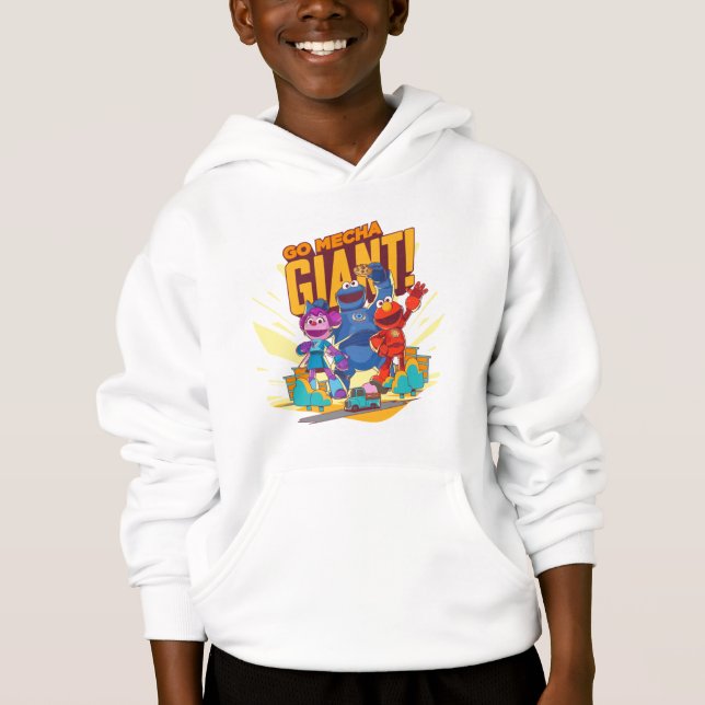 Sesame Street | Mecha Builders Go Mecha Giant! Hoodie (Front)