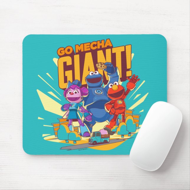 Sesame Street | Mecha Builders Go Mecha Giant! Mouse Pad (With Mouse)