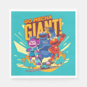 Sesame Street   Mecha Builders Go Mecha Giant! Napkins