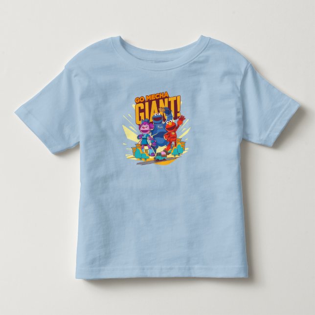 Sesame Street | Mecha Builders Go Mecha Giant! Toddler T-shirt (Front)