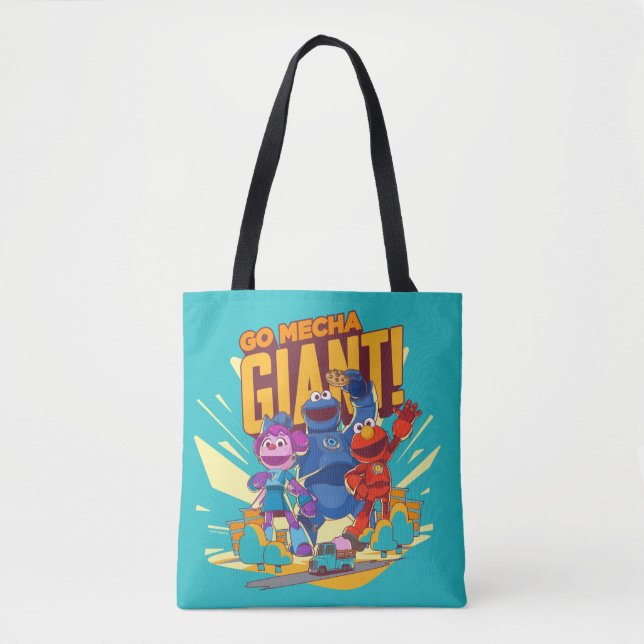 Sesame Street | Mecha Builders Go Mecha Giant! Tote Bag (Front)