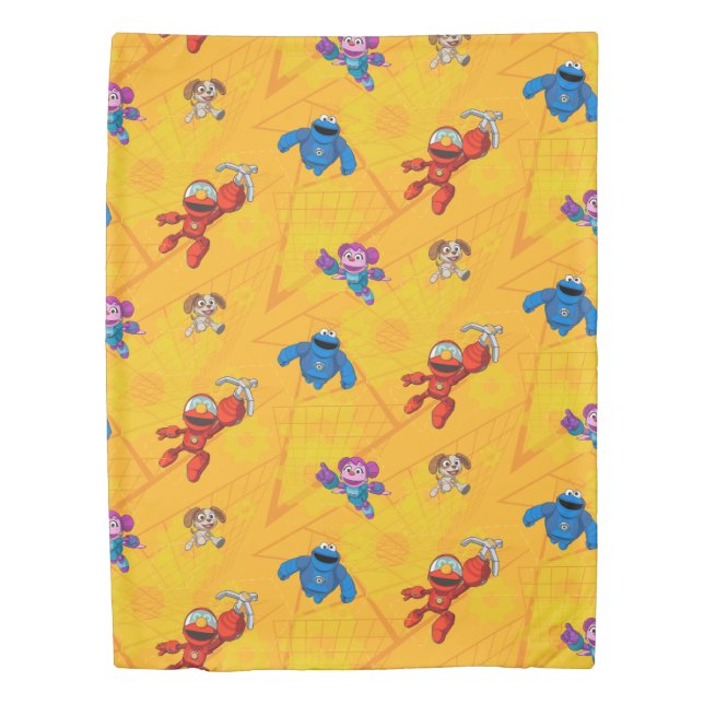 Sesame Street | Mecha Builders Pattern Duvet Cover (Front)
