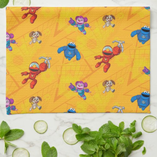 Sesame Street  Mecha Builders Pattern Kitchen Towel