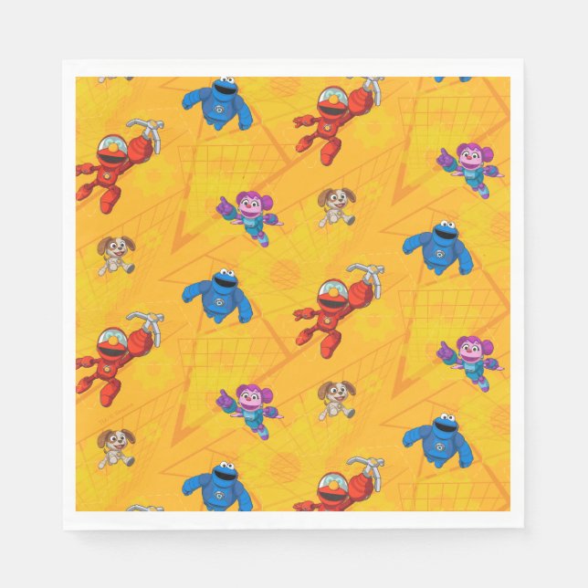 Sesame Street | Mecha Builders Pattern Napkins (Front)