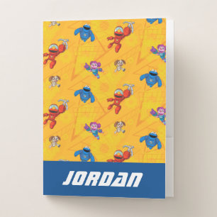 Sesame Street Mecha Builders Pattern Pocket Folder