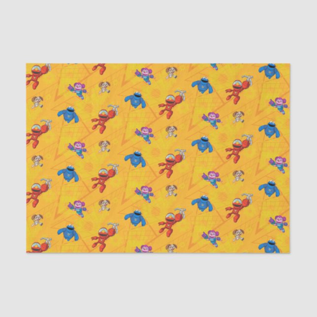 Sesame Street | Mecha Builders Pattern Tissue Paper (Front)