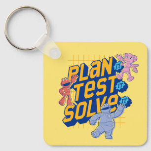 Sesame Street Mecha Builders Plan Test Solve Keychain