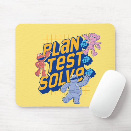 Sesame Street  Mecha Builders Plan Test Solve Mouse Pad