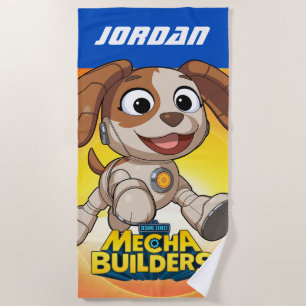 Sesame Street   Mecha Builders Tango   Add Name Beach Towel