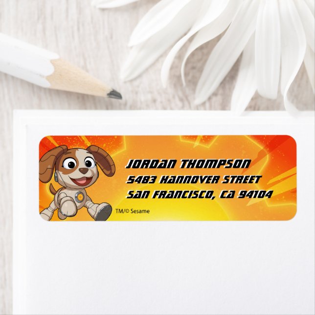 Sesame Street | Mecha Builders Tango In Action Label (Insitu)