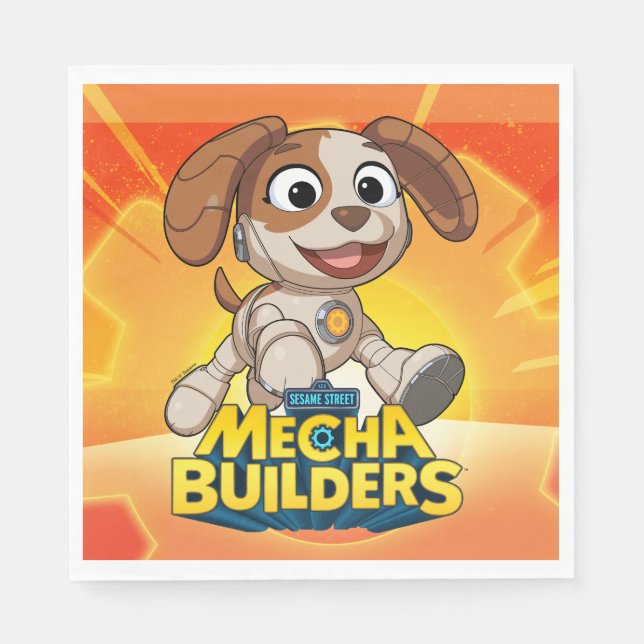 Sesame Street | Mecha Builders Tango In Action Napkins (Front)