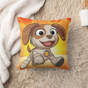 Sesame Street   Mecha Builders Tango In Action Throw Pillow