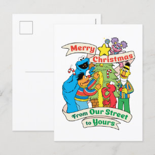  Sesame Street Merry Christmas Holiday Postcard