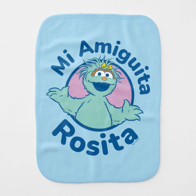 Sesame Street | Mi Amiguita Rosita Baby Burp Cloth (Front)