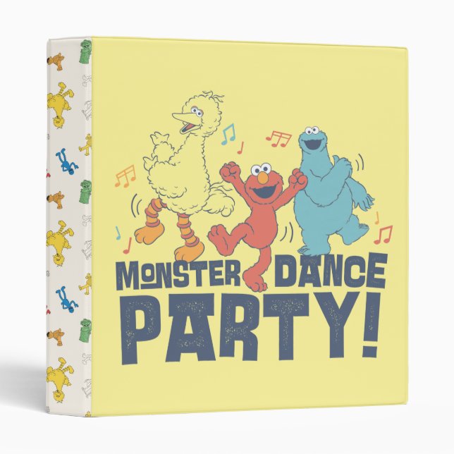 Sesame Street | Monster Dance Party 3 Ring Binder (Front/Spine)
