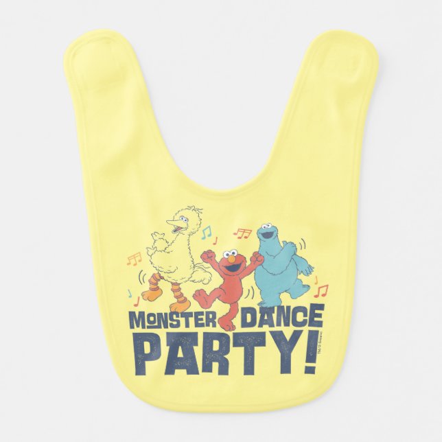 Sesame Street | Monster Dance Party Baby Bib (Front)