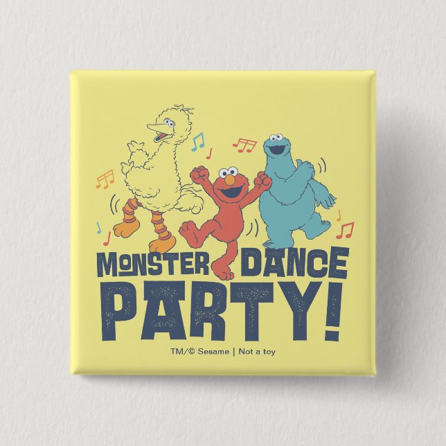 Sesame Street | Monster Dance Party Button (Front)