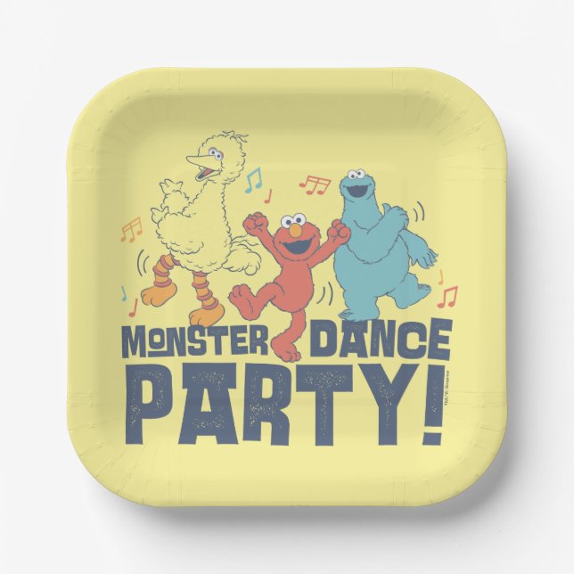 Sesame Street | Monster Dance Party Paper Plates (Front)