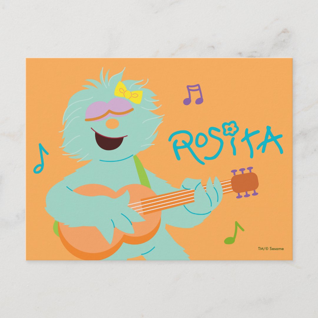 Sesame Street Ms Rosita Playing Guitar Postcard Zazzle 