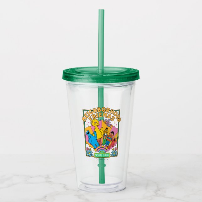Sesame Street | Neighborhood Friends Acrylic Tumbler (Front)