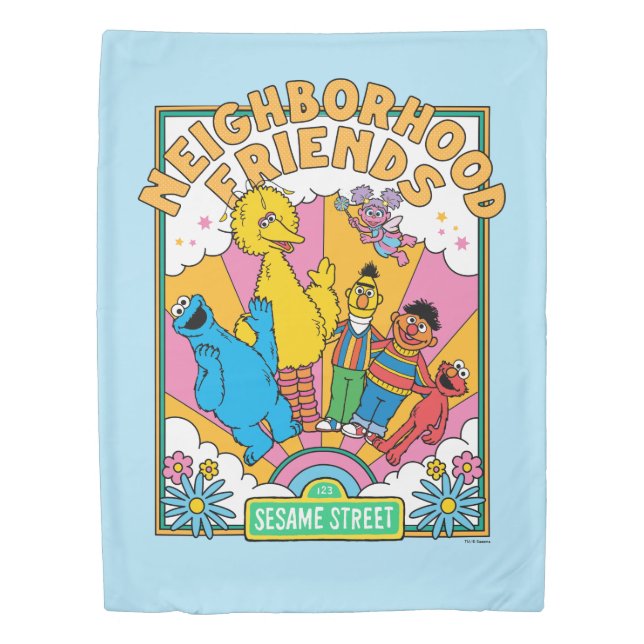 Sesame Street | Neighborhood Friends Duvet Cover (Front)