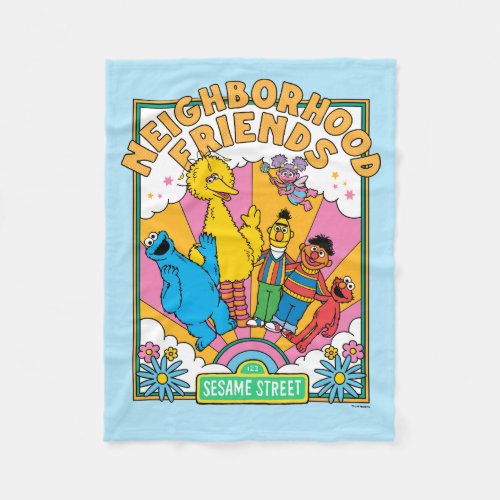 Sesame Street  Neighborhood Friends Fleece Blanket
