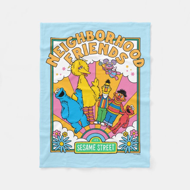 Sesame Street | Neighborhood Friends Fleece Blanket (Front)