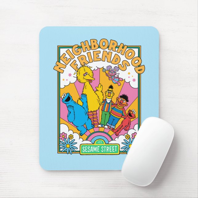 Sesame Street | Neighborhood Friends Mouse Pad (With Mouse)