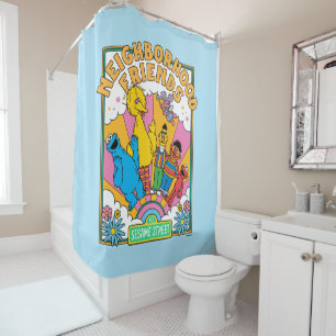 Sesame Street   Neighborhood Friends Shower Curtain