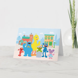 Sesame Street Neighborhood Scene Card