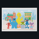 Sesame Street | Neighborhood Scene Faux Canvas Print<br><div class="desc">Decorate your child's room with this Sesame Street Neighborhood Scene featuring Elmo,  Cookie Monster,  Big Bird,  Oscar the Grouch,  Grover and Abby.    © 2021 Sesame Workshop. www.sesamestreet.org</div>