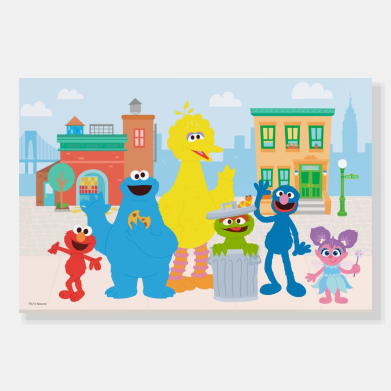 Sesame Street | Neighborhood Scene Foam Board