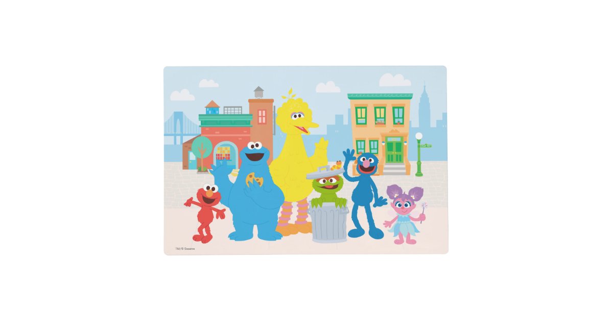 Sesame Street | Neighborhood Scene Placemat | Zazzle