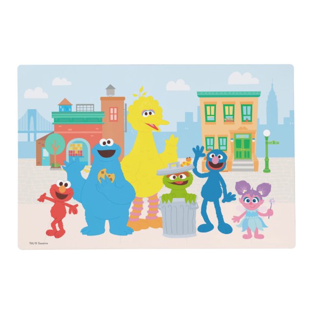 Sesame Street | Neighborhood Scene Placemat (Front)