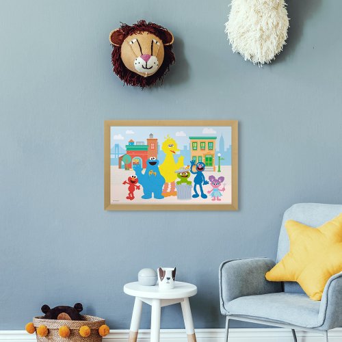 Sesame Street  Neighborhood Scene Poster