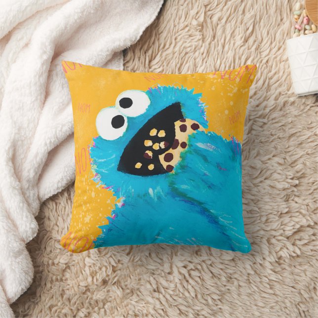 Sesame Street | Nom Nom Cookie Monster Throw Pillow (Blanket)