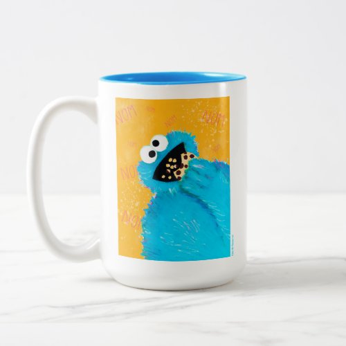 Sesame Street  Nom Nom Cookie Monster Two_Tone Coffee Mug