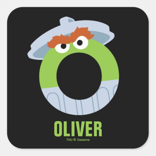 Sesame Street  O is for Oscar Square Sticker