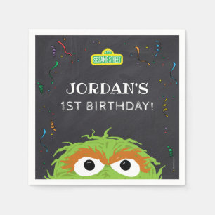 Sesame Street   Oscar Birthday Chalkboard Napkins