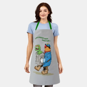Sesame Street Oscar & Bruno the Garbage Man Apron