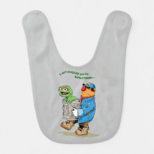 Sesame Street Oscar & Bruno the Garbage Man Baby Bib
