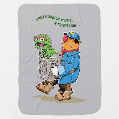 Sesame Street  Oscar  Bruno the Garbage Man Baby Blanket